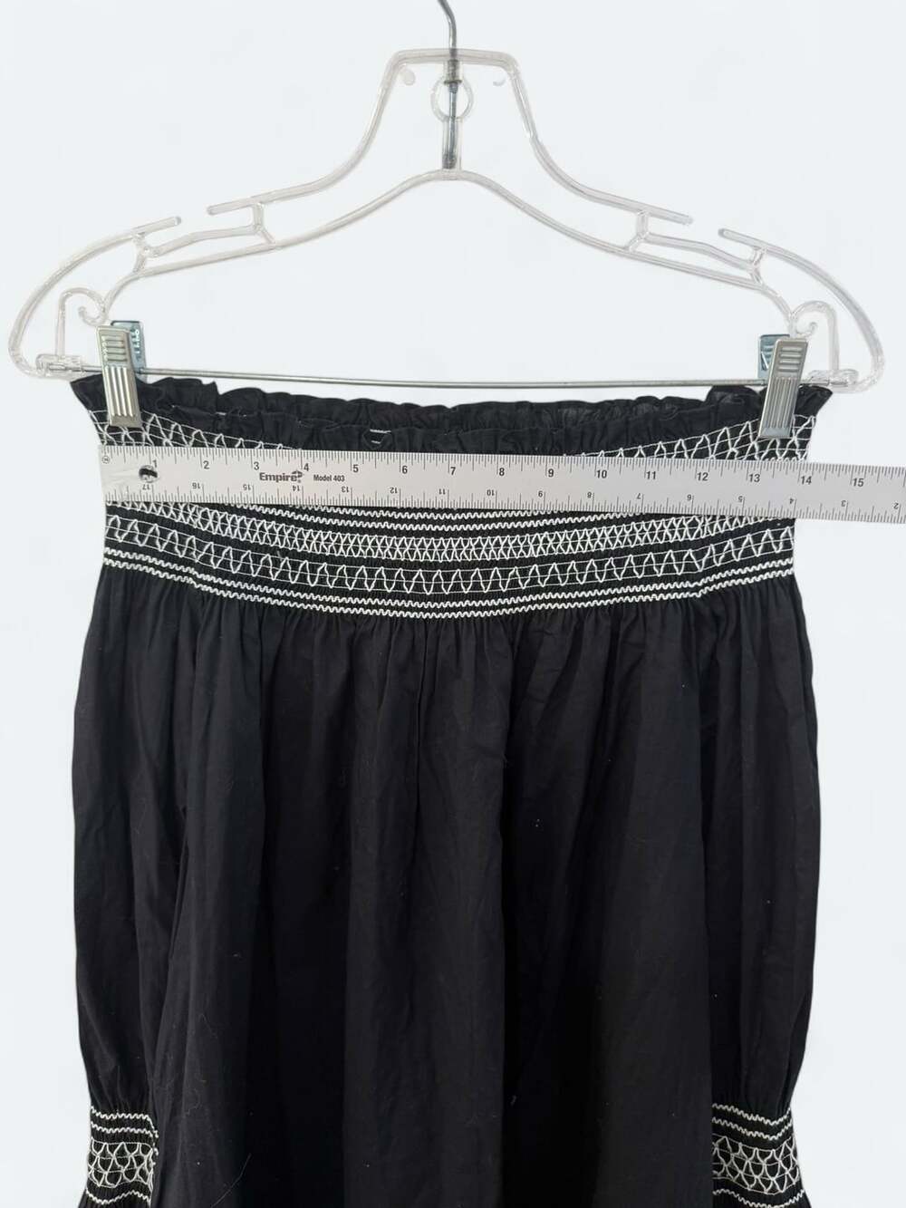 Maje Raffy Off-the-Shoulder Dress Size 2 Black Cotton - Picture 9 of 12